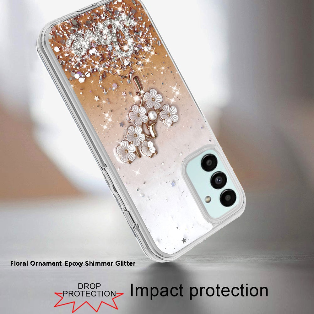 For Motorola Moto G Power 2022 Fashion Graphic Pattern Design Epoxy Colorful Skin Glitter Hybrid Bling TPU Hard Impact Armor Phone Case Cover