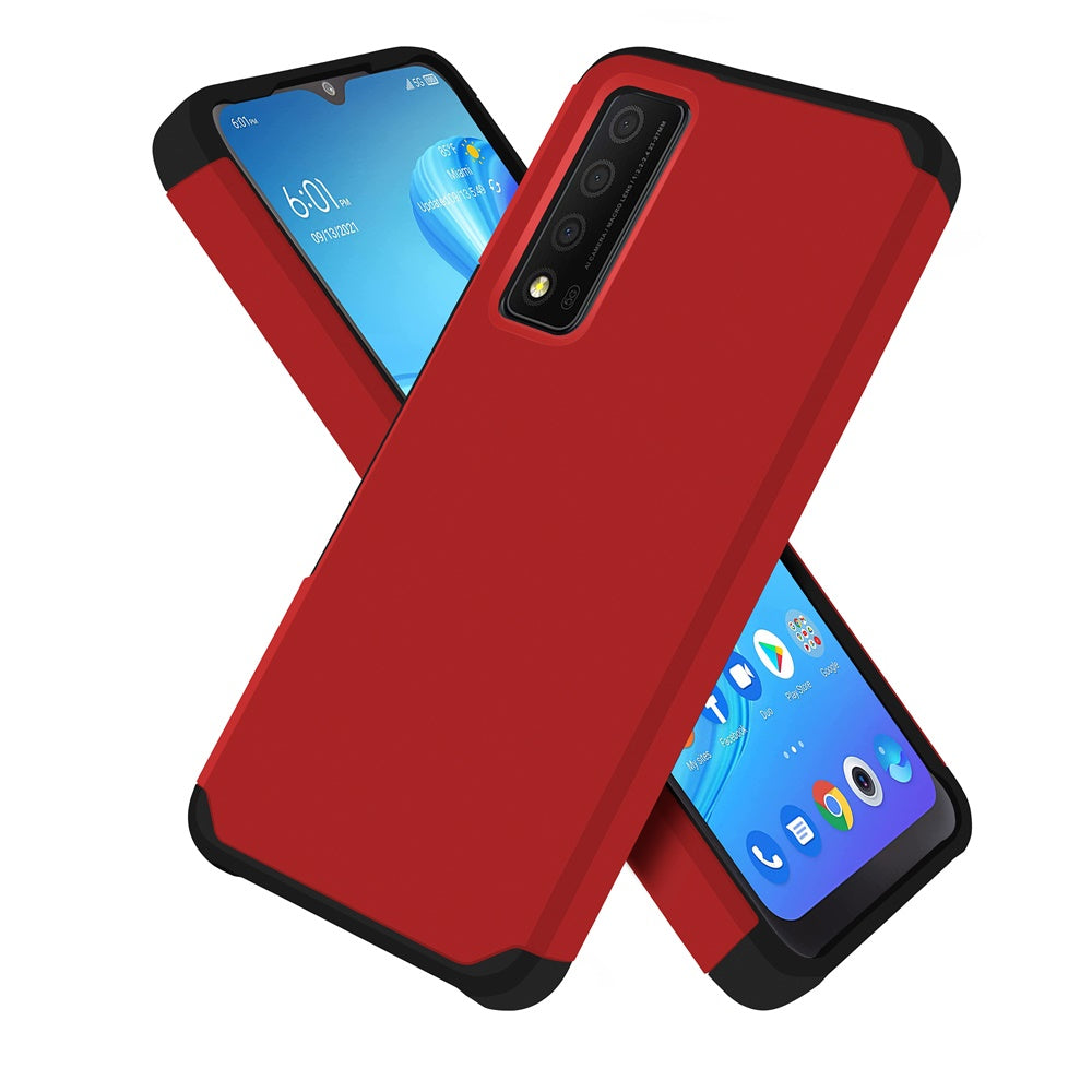 For TCL Stylus 5G Ultra Slim Corner Protection Shock Absorption Hybrid Dual Layer Hard PC TPU Rubber Armor Defender Phone Case Cover