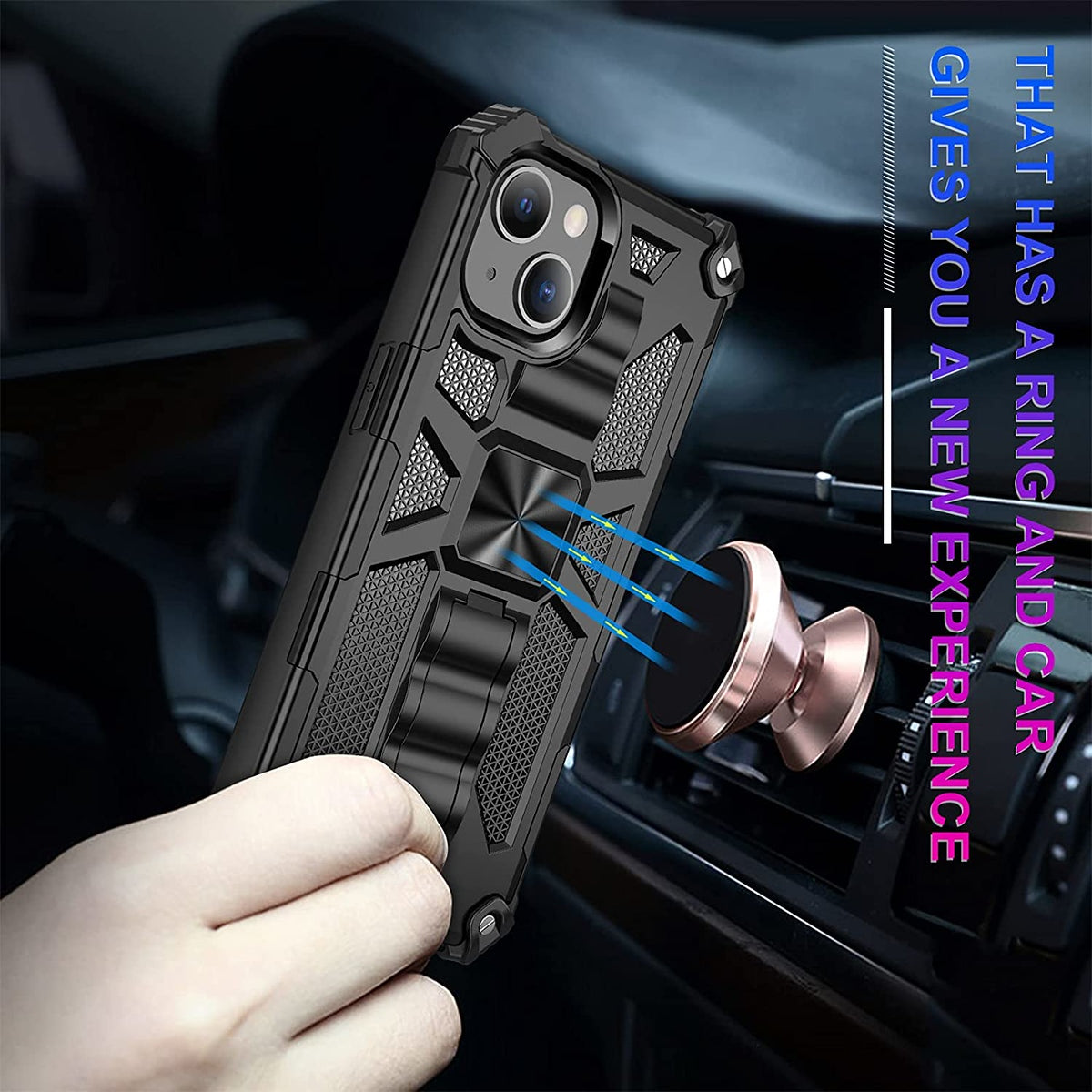 For Samsung Galaxy A03 Core Built in Magnetic Kickstand, Military Hybrid Bumper Heavy Duty Dual Layers Rugged Protective Phone Case Cover