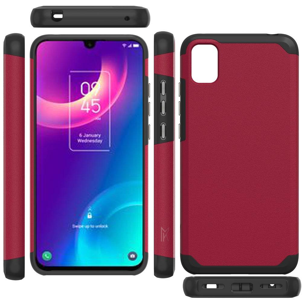 For Wiko Voix Slim Corner Protection Shock Absorption Hybrid Dual Layer Hard PC + TPU Rubber Frame Armor Defender Phone Case Cover