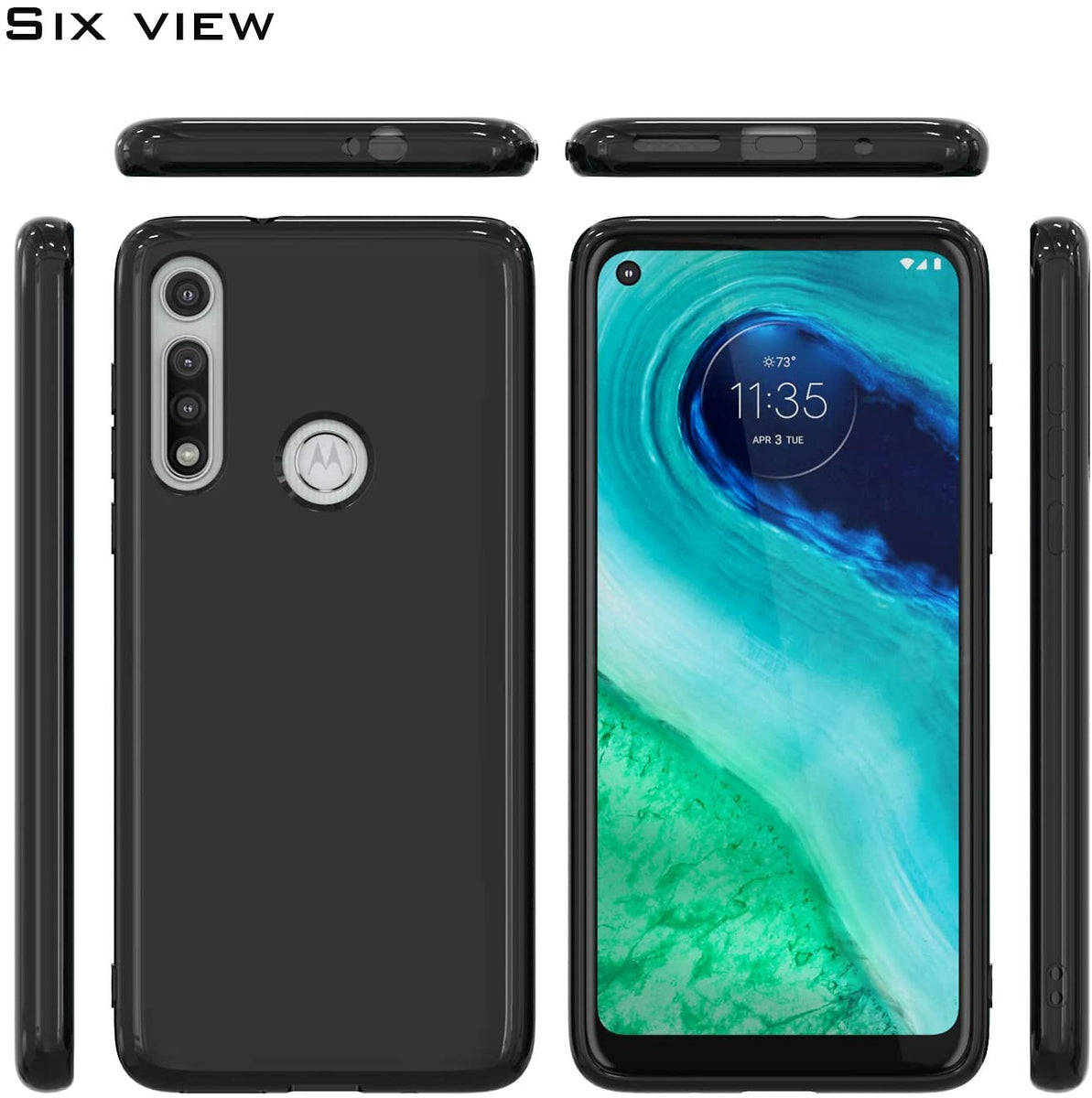 For Samsung Galaxy A03s (2022) Ultra Slim Thin Transparent Silicone Soft Skin Flexible TPU Gel Rubber Candy Gummy Protective Hybrid Black Phone Case Cover