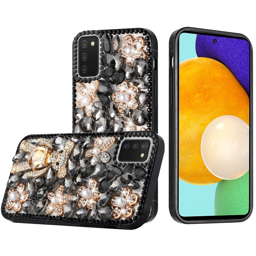 For OnePlus Nord N20 5G Bling Clear Crystal 3D Full Diamonds Luxury Sparkle Transparent Rhinestone Hybrid Protective Phone Case Cover
