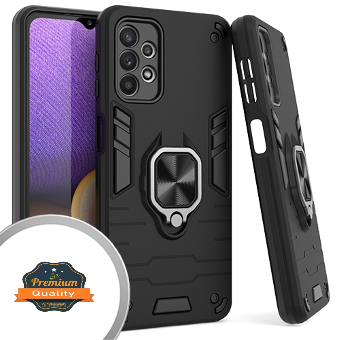 For Samsung Galaxy A13 5G Military Grade Protection Heavy Duty Armor Shockproof with 360 Ring Kickstand Stand Holder Phone Case Cover