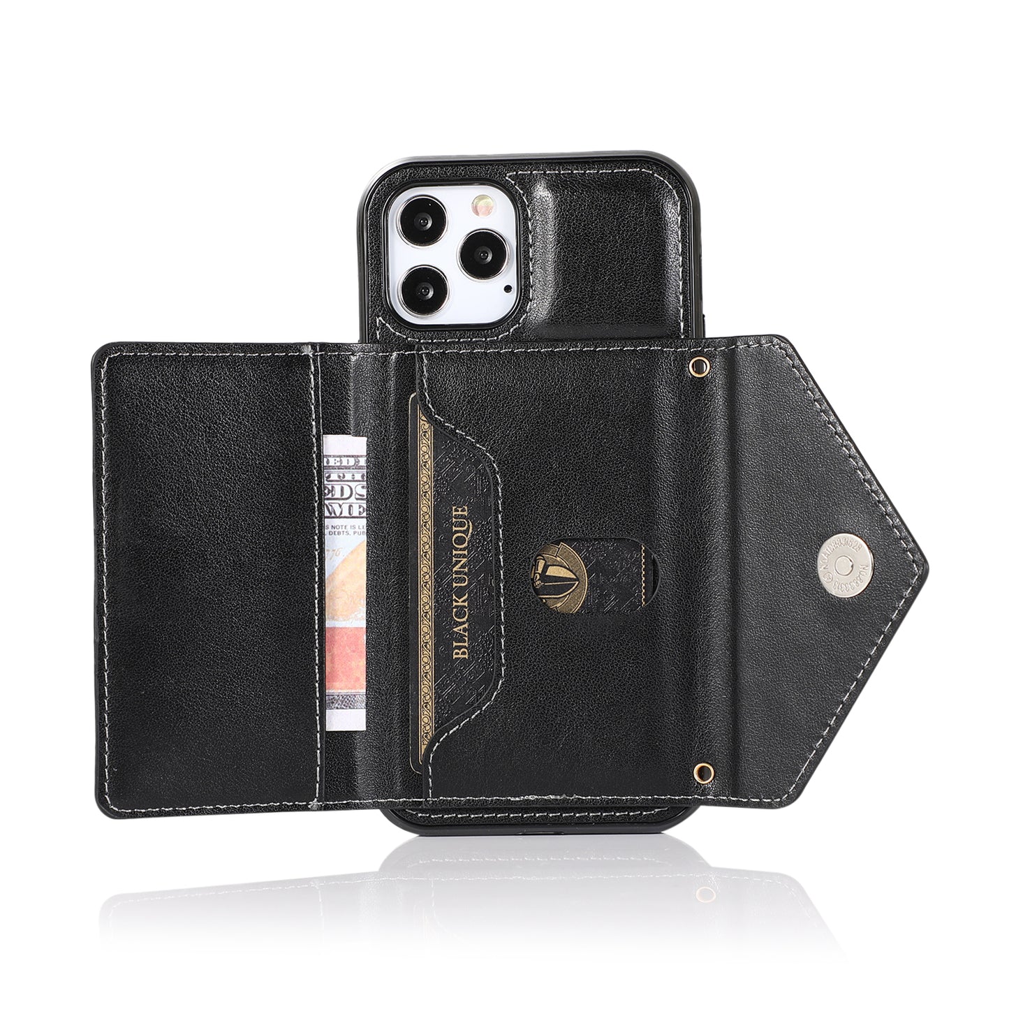 For Samsung Galaxy A02s Wallet Case Credit Card ID Money Holder Lanyard Detachable Neck Strap Protective Flip Slim PU Leather Phone Case Cover