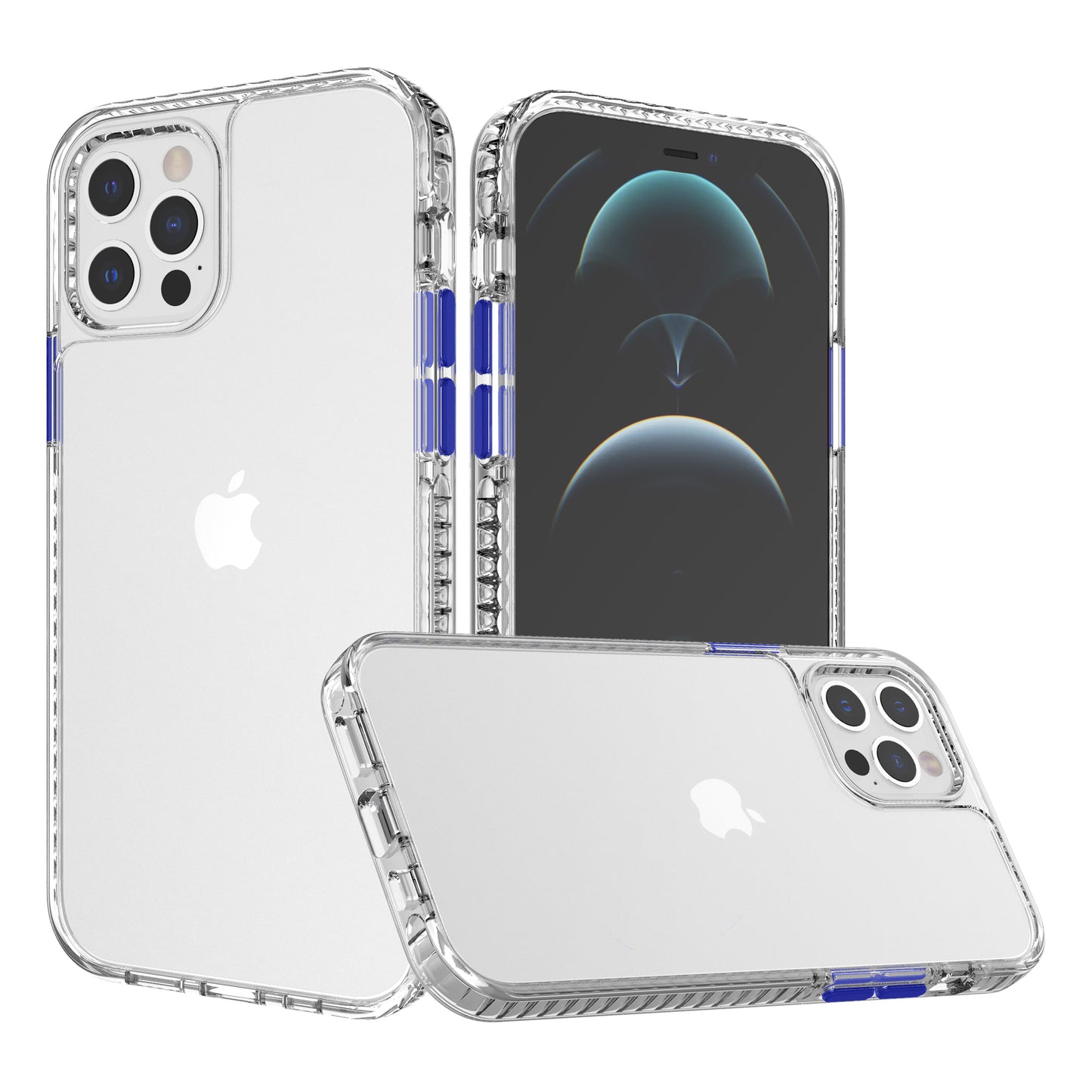 For Samsung Galaxy A33 5G Crystal Transparent Rugged Shockproof Hybrid PC+TPU Colorful Buttons Military Grade Protection Back Phone Case Cover