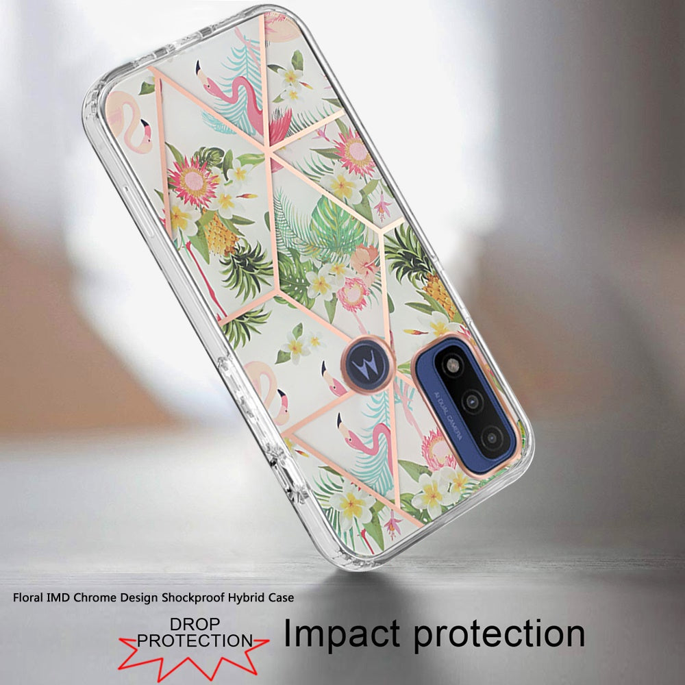 For Motorola Moto G Pure /G Power 2022 Fashion Floral IMD Design Flower Hybrid Protective Hard Rubber TPU Slim Back Shockproof Phone Case Cover
