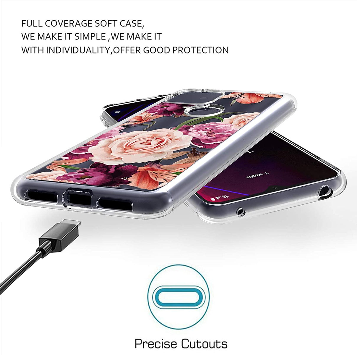 For Samsung Galaxy A71 5G Fashion Pattern Design Ultra Thin Clear Hybrid Rubber Gummy TPU Grip + Hard PC Back Shockproof Phone Case Cover