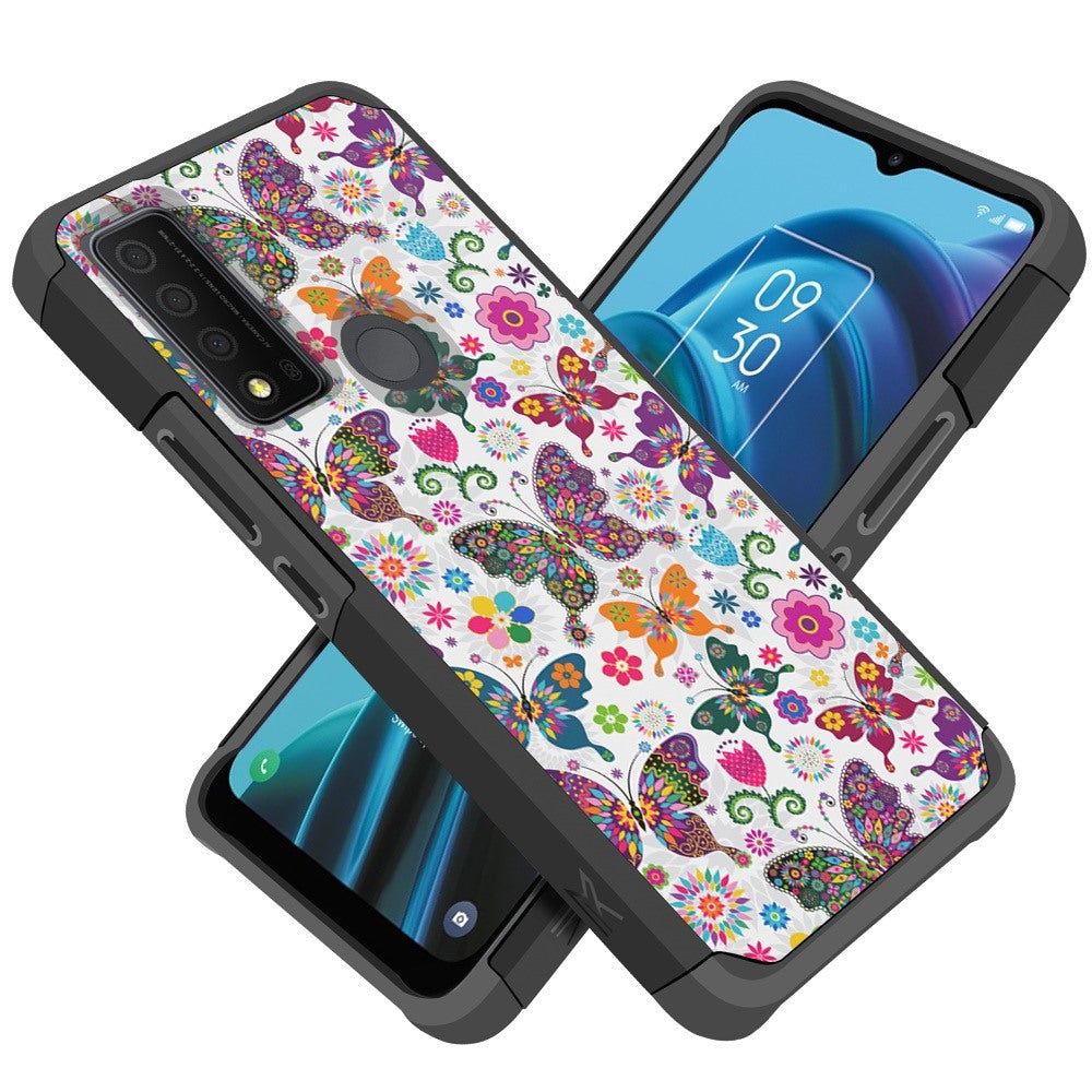 For TCL 30 XE 5G Graphic Design Pattern Slim Hard PC Soft TPU Silicone Protection Hybrid Shockproof Armor Rugged Bumper Phone Case Cover