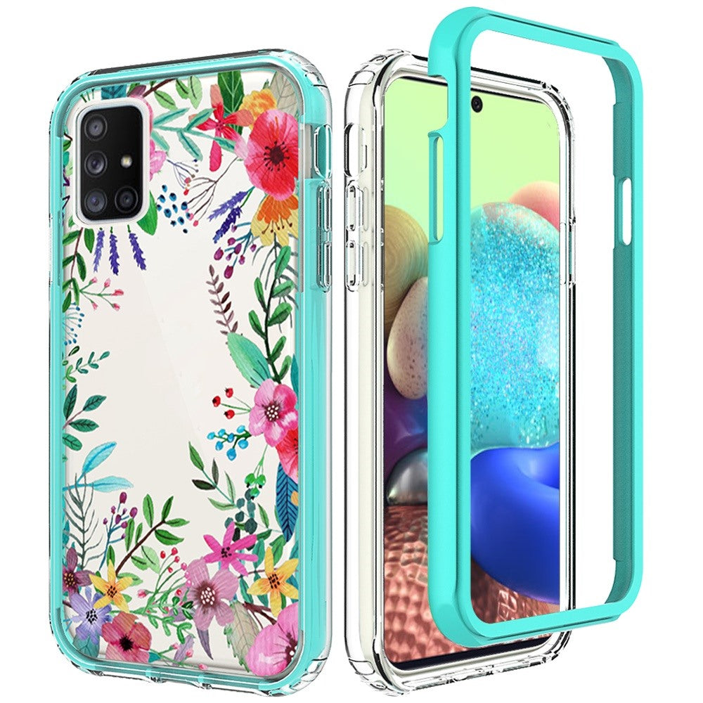 For Samsung Galaxy A71 5G Beautiful Design Hybrid Triple Layer Armor Hard PC Rubber TPU Shockproof Protective Frame Phone Case Cover