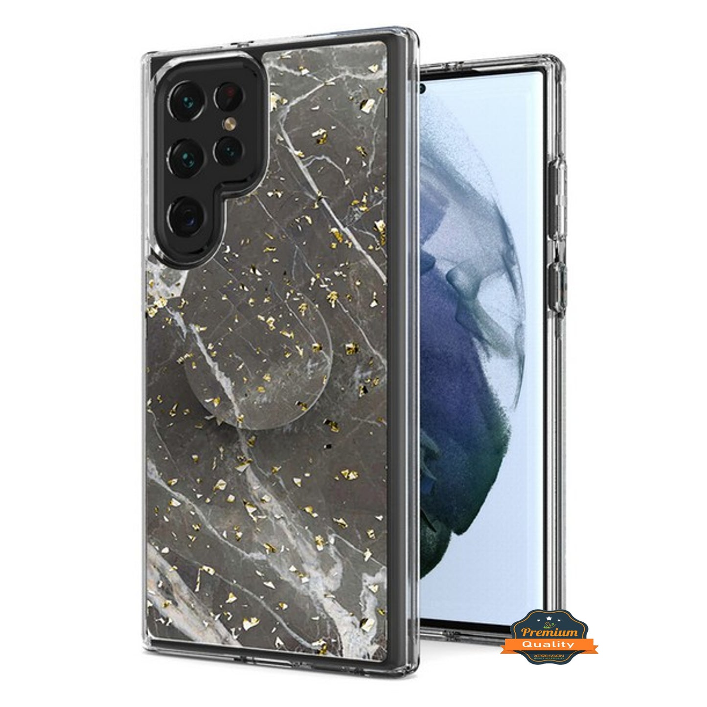For Samsung Galaxy A32 5G Elegant Pattern Design Glitter Hybrid with Ring Stand Pop Up Finger Holder Kickstand Phone Case Cover