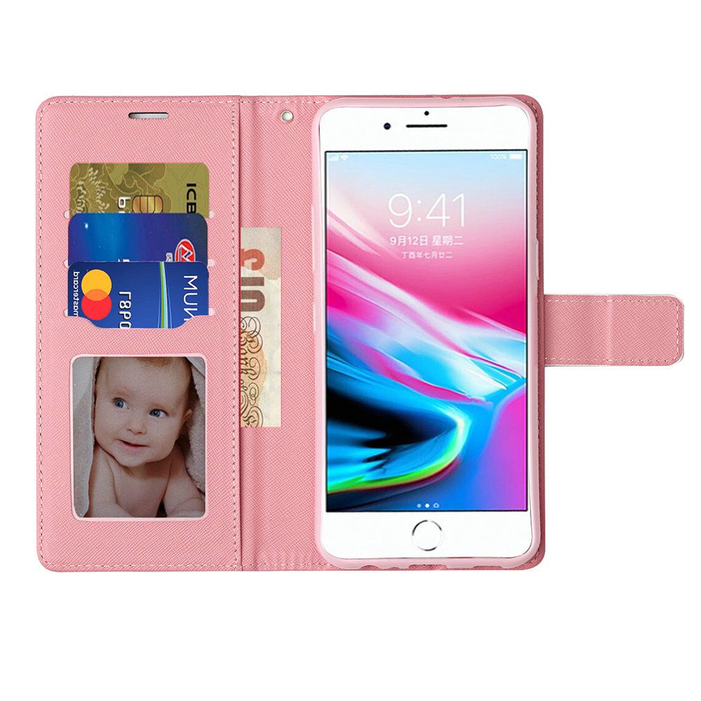 For Samsung Galaxy A02S Wallet Case PU Leather Design Pattern with Credit Card Slot Strap, Stand Magnetic Folio Pouch Phone Case Cover