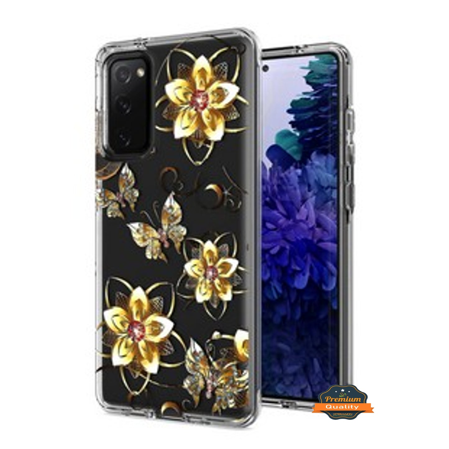 For Samsung Galaxy S20 FE /Fan Edition 5G Hybrid Trendy Image Patterns Design Clear Hard Back Shockproof TPU Rubber Phone Case Cover