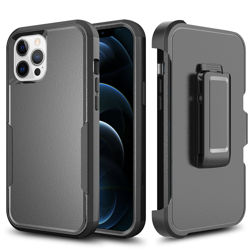 For Apple iPhone 13 / Pro Max Heavy Duty Cases with Rotatable Holster Kickstand Belt Clip Combo Hard PC + TPU Rugged Hybrid Bumper Phone Case Cover