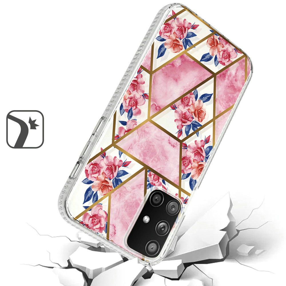 For Samsung Galaxy A71 5G Hybrid Design Graphic Fashion Colorful Sparkle Pattern Silicone Skin TPU Hard PC Armor Ultra Slim Phone Case Cover