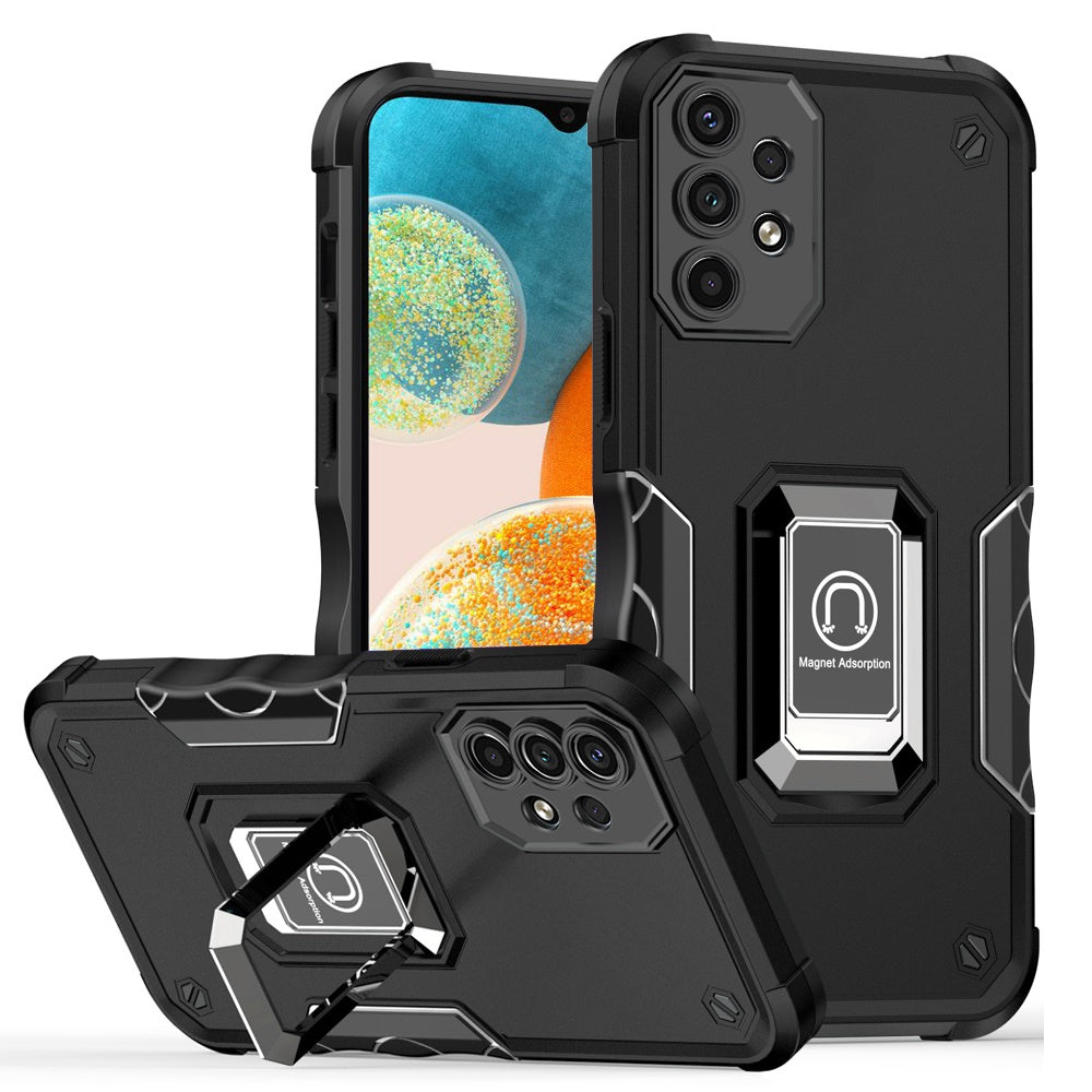 For Samsung Galaxy A23 5G Hybrid Cases with Magnetic Ring Holder Stand Kickstand Heavy Duty Rugged Silicone Shockproof Phone Case Cover