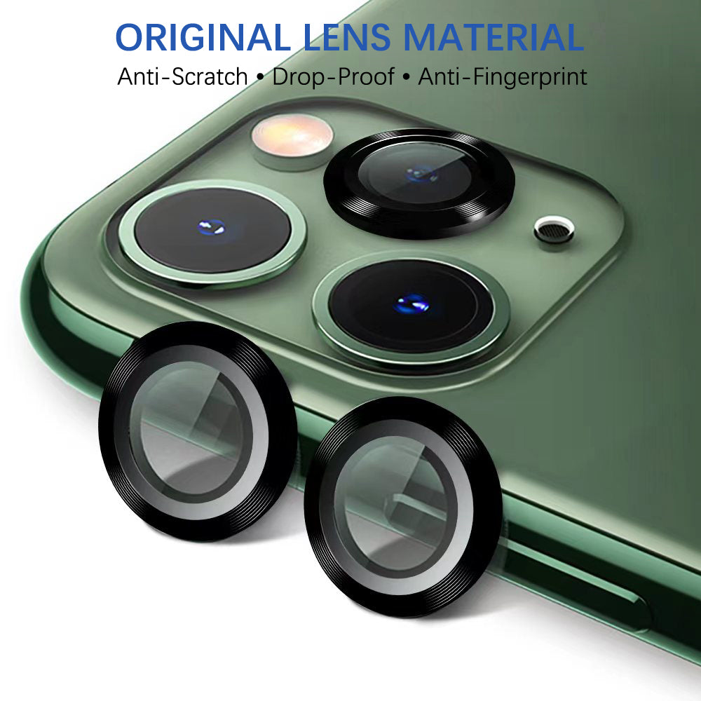 For Apple iPhone 13 /12/ 11/Pro Max Mini Camera Lens Protector Tempered Glass Rear Back Circle Camera Protective Lens Shield Anti-Glare, Case Friendly Screen Protector