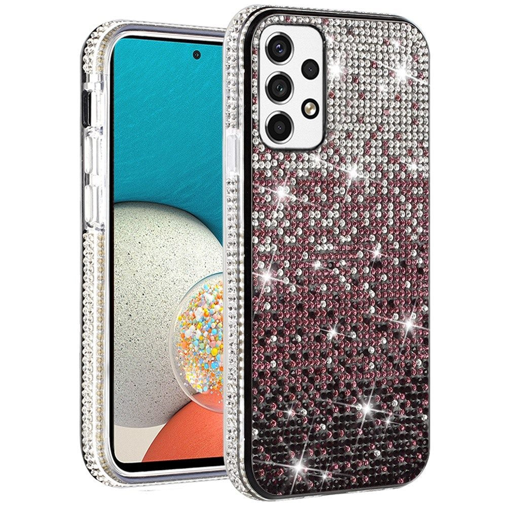 For Samsung Galaxy A53 5G Glitter Bling Ultra Thin Hybrid Sparkle Diamond Rhinestone Shiny Full Cover Crystal Stones Back Phone Case Cover