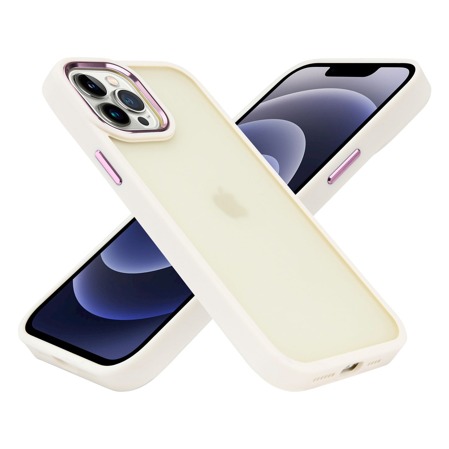 For Apple iPhone 11 (6.1") Slim Fit Hybrid Frosted Polished Oil Thick Acrylic Hard PC TPU Frame Phone Case Cover