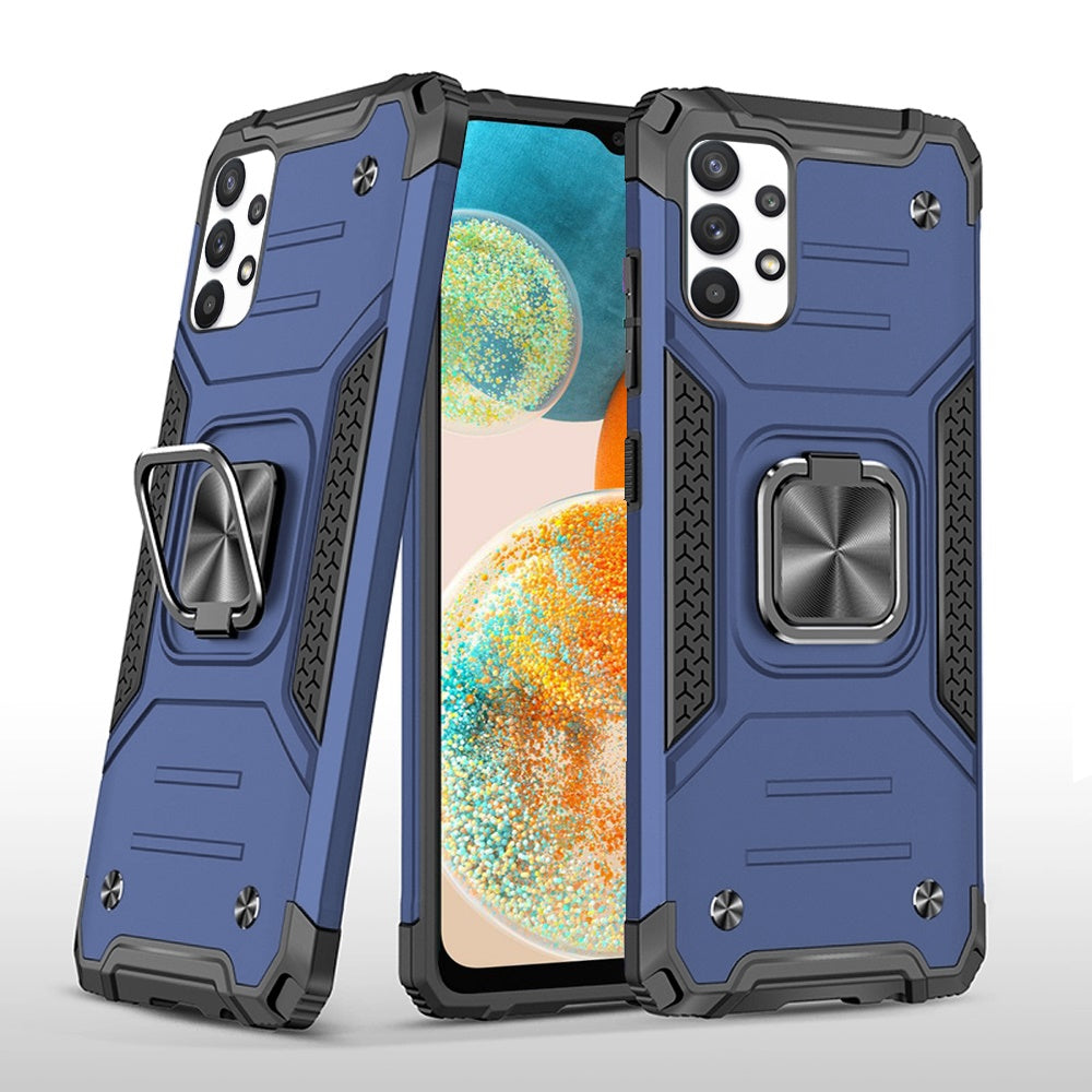 For Samsung Galaxy A23 5G Armor Hybrid with Ring Holder Kickstand Shockproof Heavy-Duty Durable Rugged Dual Layer Phone Case Cover