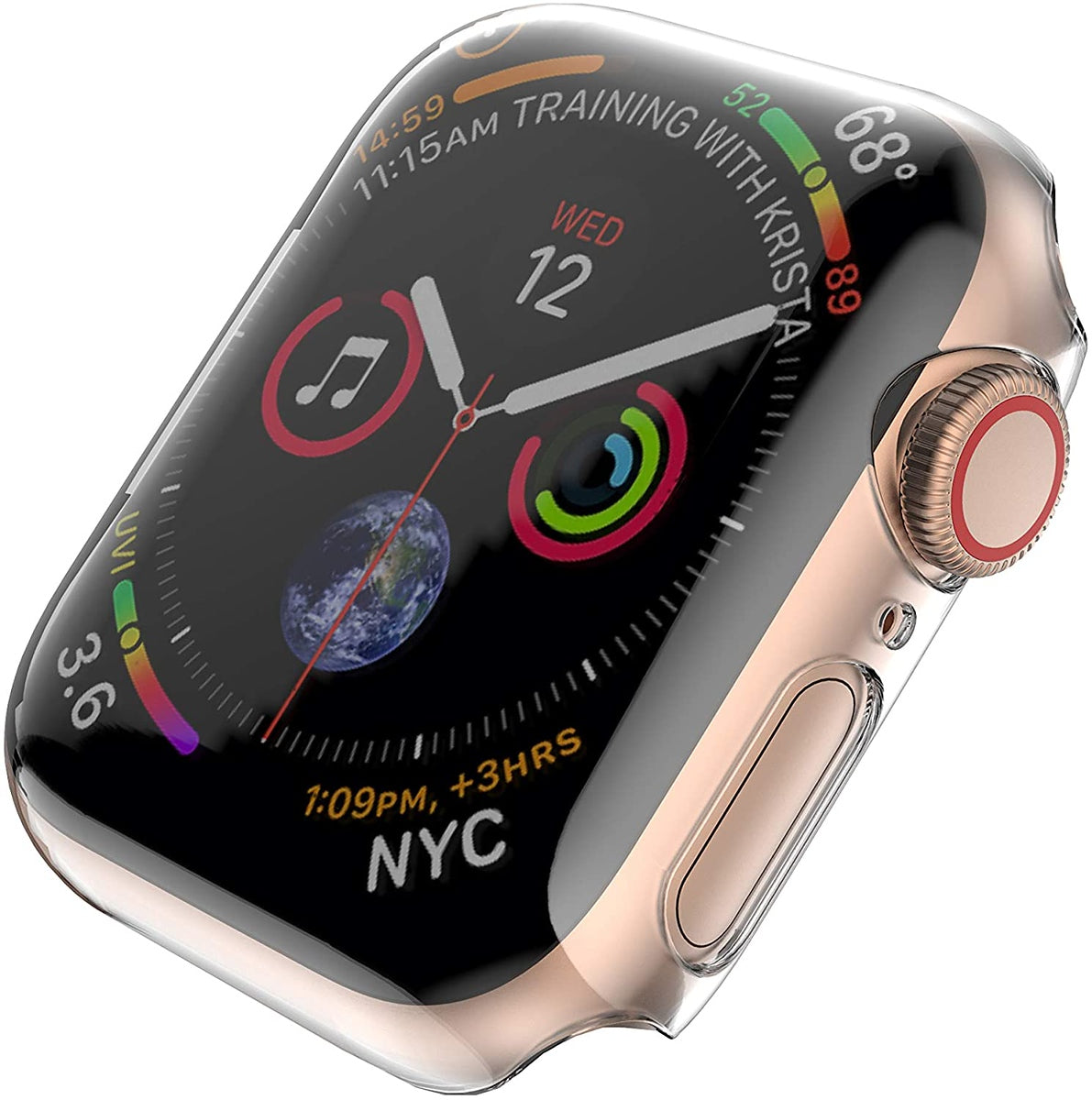 For Apple Watch 44mm Ultra-Thin Hard PC with Built in Clear Screen Protector Full Cover Anti-Scratch Bumper for iWatch 44mm Series 6/SE/5/4 Clear Phone Case Cover
