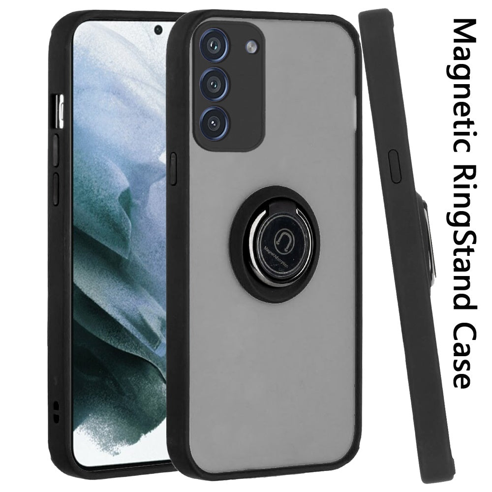 For Samsung Galaxy S22 /Plus Ultra Hybrid Protective Shockproof with 360° Rotation Ring Magnetic Metal Stand & Covered Camera Phone Case Cover