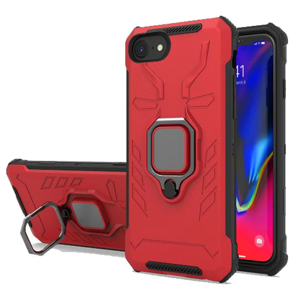 For Apple iPhone SE 2022 /SE 2020/8/7 Hybrid TPU Armor Military Protection Heavy Duty Shockproof with 360 Rotatable Ring Phone Case Cover