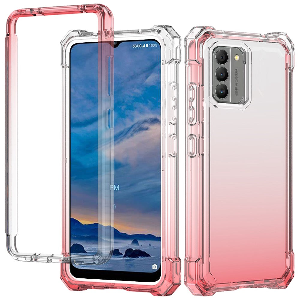 For Nokia G400 5G Clear Gradient Hybrid Thick Guard Shockproof Dual Layer Hard PC + TPU Bumper Frame Armor Phone Case Cover