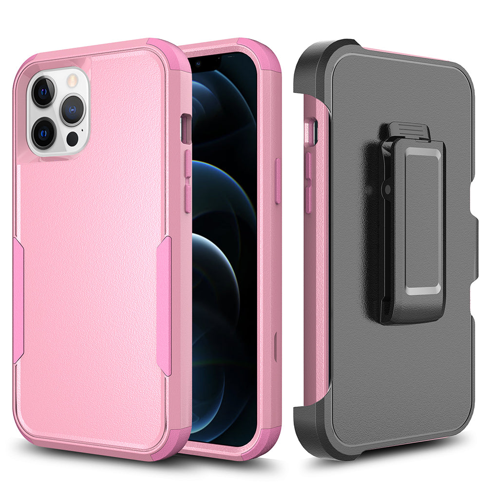 For Apple iPhone 13 / Pro Max Heavy Duty Cases with Rotatable Holster Kickstand Belt Clip Combo Hard PC + TPU Rugged Hybrid Bumper Phone Case Cover