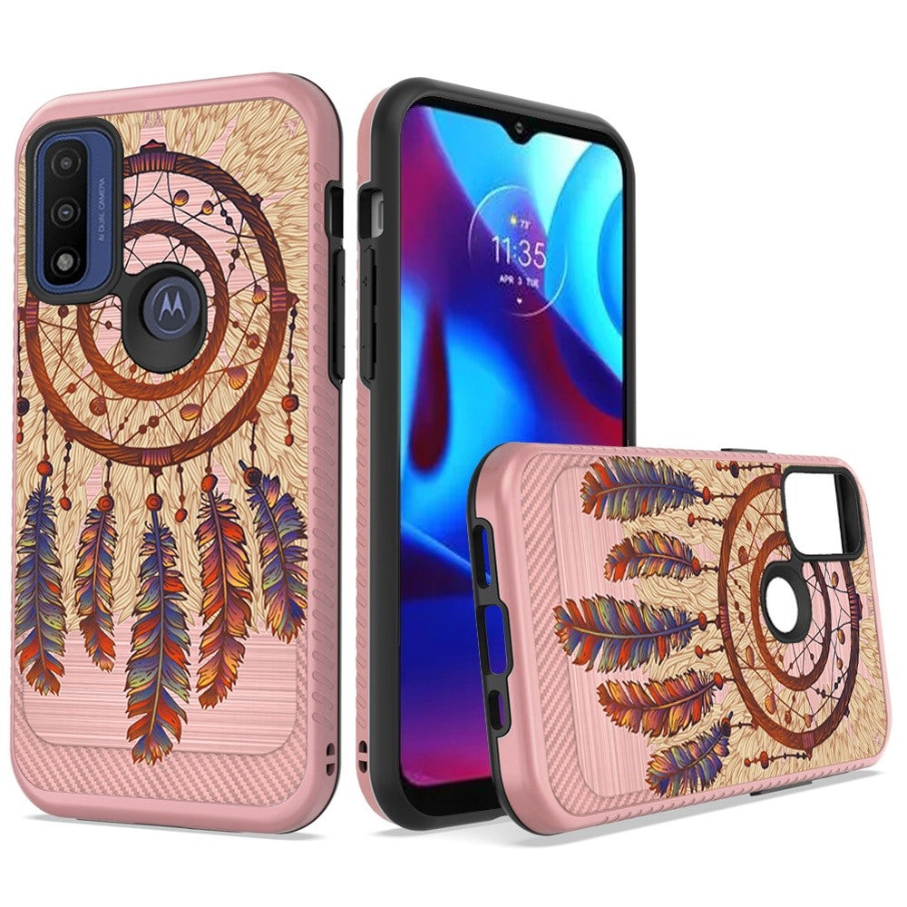 For Motorola Moto G Power 2022 Cute Design Printed Pattern Fashion Brushed Texture Shockproof Dual Layer Hybrid Slim Rubber Phone Case Cover