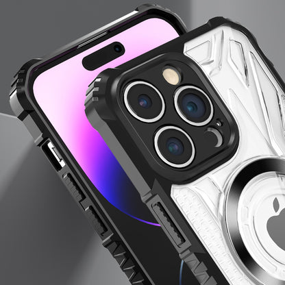 For Apple iPhone 16 Pro Max (6.9") MagSafe Compatible Pattern Clear Transparent Rugged Hybrid Magnetic TPU Shockproof Armor Case Cover