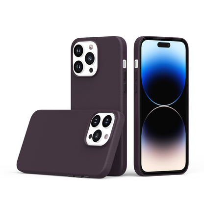 For Apple iPhone 16 (6.1") PU Leather with inner Magnetic Circle Compatible with MagSafe, Rubber TPU Colored Metal Buttons Case Cover
