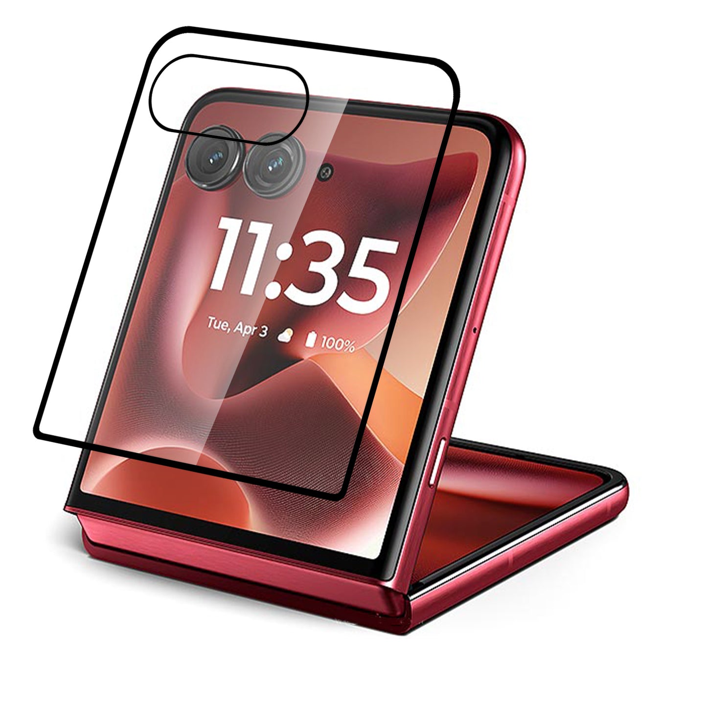 For Motorola Edge 2025 Screen Protector Tempered Glass Full Edge Clear 3D Curved Full Coverage, Scratch-Resistant, 9H Hardness Protector Clear Black