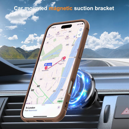 For Apple iPhone 17 AIR Translucent Matte Finish, MagSafe Compatible, Built-in Ring Stand, Shockproof Protective Back Case Cover