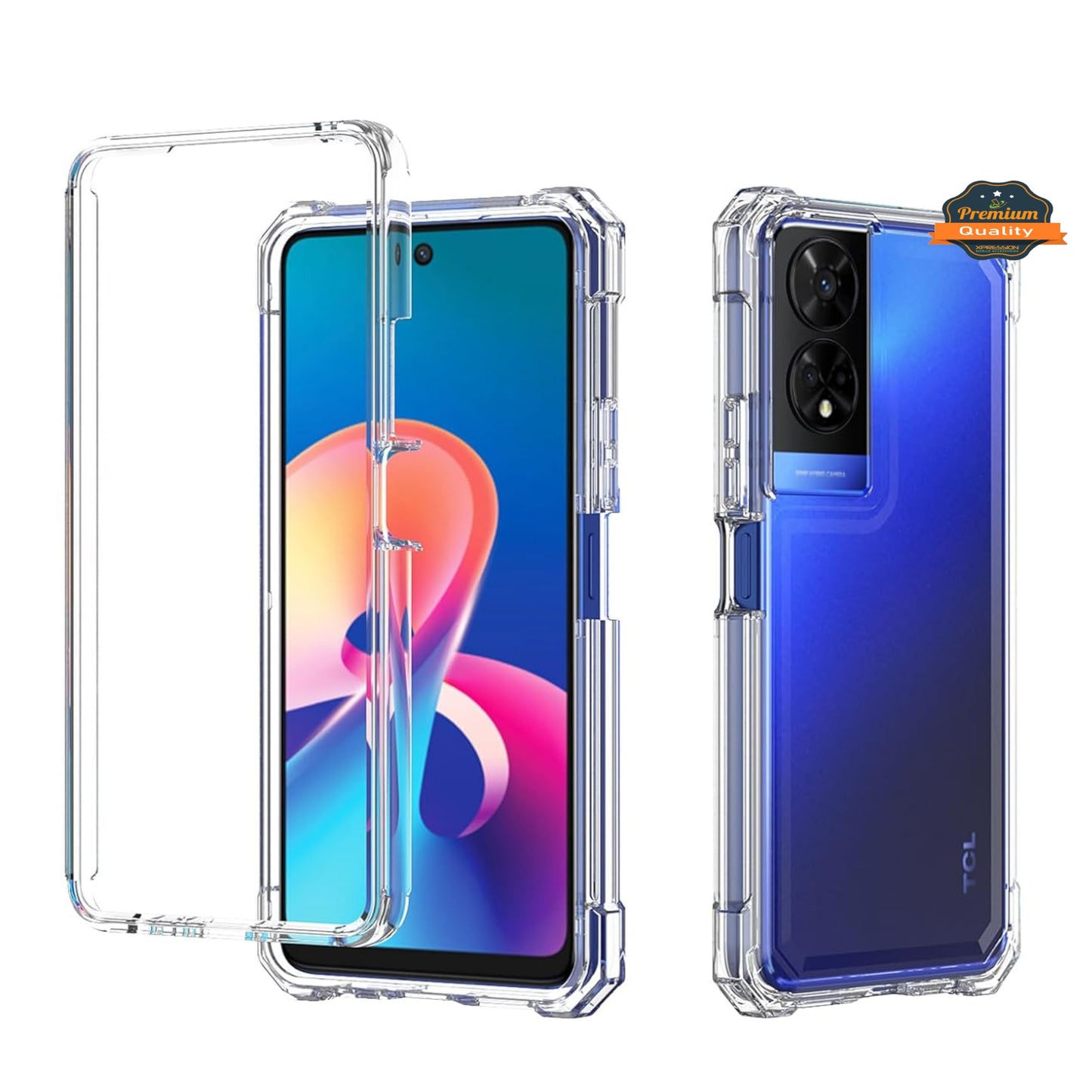 For Samsung Galaxy Xcover 7 Pro Full-Body Dual Layer Hybrid Case Slim, Drop-Proof TPU Hard PC, Durable Corner Front Bumper Protector Case Cover Clear Transparent