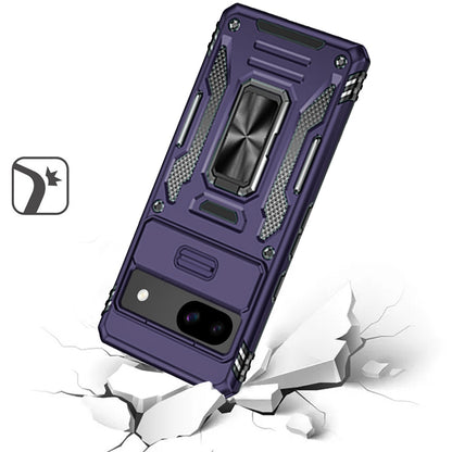 For Google Pixel 9A Hybrid Case with Rotation Ring Stand Shockproof & Camera Window TPU Armor Dropproof Case Cover