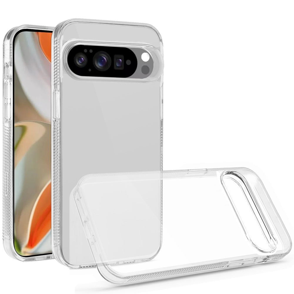 For Google Pixel 10 /Pixel 10 Pro Classic Transparent Heavy Duty PC TPU Hybrid Shockproof Protective Rugged Bumper Case Cover Clear