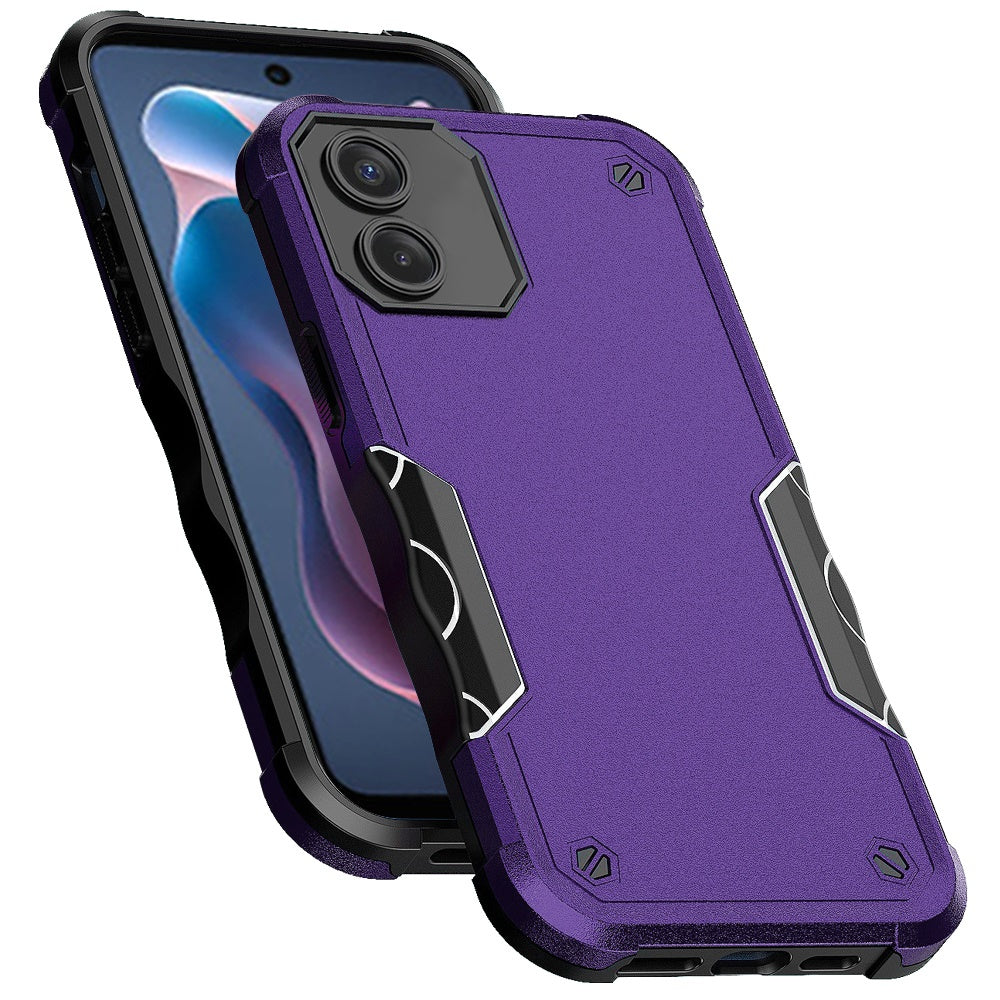 For Apple iPhone 16e Slim Fit Back Hybrid Lightweight Shockproof 2-in-1 Hybrid Hard PC Bumper Frame Armor Protection Case Cover Purple