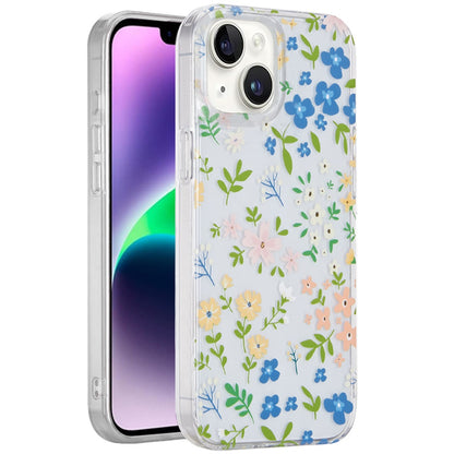 For Apple iPhone 15 Fashion Layer Design Slim IMD TPU Protective, Shockproof Hybrid Stylish Durable Hard PC Case Cover