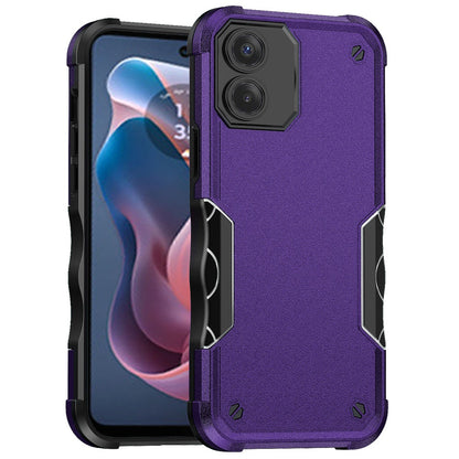 For Apple iPhone 16e Slim Fit Back Hybrid Lightweight Shockproof 2-in-1 Hybrid Hard PC Bumper Frame Armor Protection Case Cover Purple