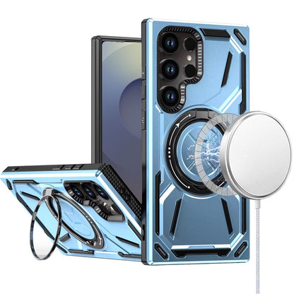 For Samsung Galaxy S25 Fan Edition /Galaxy S25 FE Hybrid Magnetic Ring and 360° Rotational Kickstand with MagSafe Compatible, Military Grade Drop Protection Case Cover