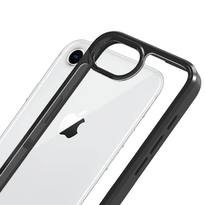 For Apple iPhone SE 4 Hybrid Slim Crystal Clear, Shock-Absorption Durable Bumper TPU + Hard PC Back, Transparent Design Case Cover Black