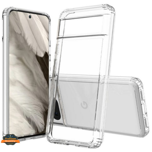For Google Pixel 9 Pro Crystal HD Clear Back Hybrid Case TPU Bumper Frame Slim Shockproof Hard Defender Case Cover Clear