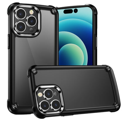 For Samsung Galaxy A16 5G Ultimate Hybrid Transparent Rubber with Metal Buttons & Camera Edges Hard TPU Frame Corner Bumper Case Cover