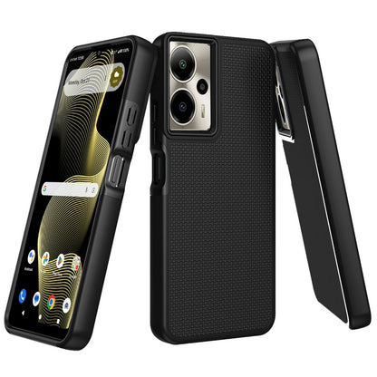 For AT&T Motivate Pro 5G Dual Layer Heavy-Duty Hybrid Rugged Case Rugged Texturized TPU & PC Shockproof Silicone Military Grade Case Cover