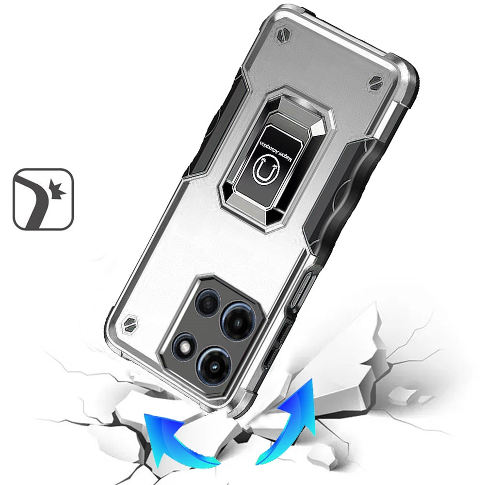For Motorola Moto G 5G 2025 Hybrid Stand Magnetic Ring Holder Kickstand Heavy Duty Rugged Drop Silicone & Hard PC Shockproof Case Cover