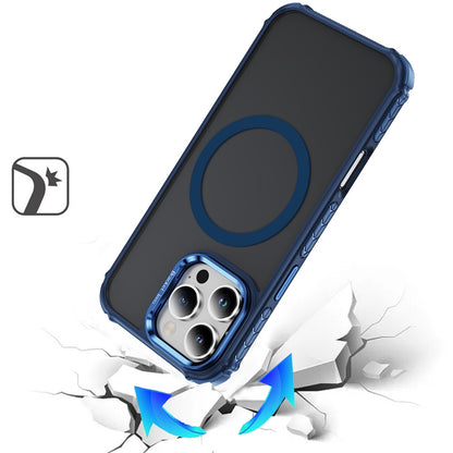For Apple iPhone 16 Pro (6.3") Hybrid Metal Camera Stand Ring Sturdy, Compatible with MagSafe, Matte Hard TPU Colorful Edge Case Cover