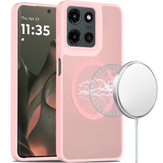 For Motorola Edge 2025 MagSafe Compatible Case Hybrid Soft TPU Bumper Hard Translucent Matte Back Slim Shockproof Case Cover