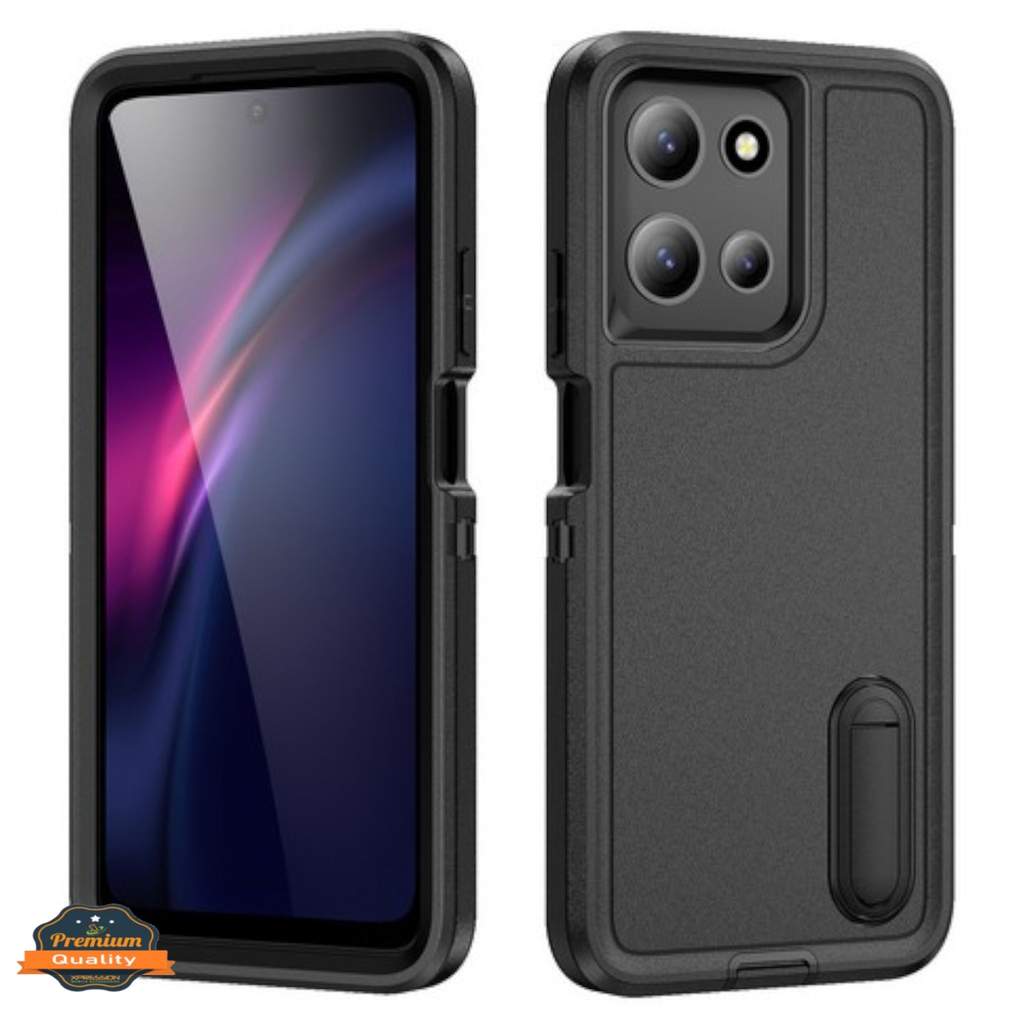 For Motorola Moto G 5G 2025 Sturdy Shockproof Hybrid with Built-in Kickstand – Heavy Duty Protection, Drop-Resistant Case Cover