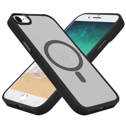 For Apple iPhone 16e MagSafe Compatible Transparent Greatest Clear Acrylic with Color Frame Thick Hybrid TPU Hard Case Cover