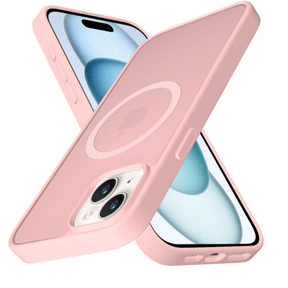 For Samsung Galaxy A17 5G MagSafe Compatible Case Hybrid Soft TPU Bumper Hard Translucent Matte Back Slim Shockproof Case Cover Light Pink